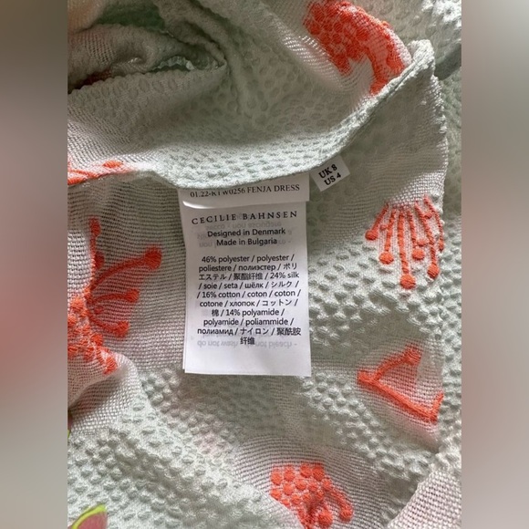 Cecilie Bahnsen Dress - Fenja Cold-Shoulder Midi Dress - Size 4 - Picture 12 of 12